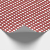Red White Gingham Check Pset Cadeaupapier (Hoek)