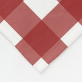 Red White Gingham Check Pset Fleece Deken (Hoek)