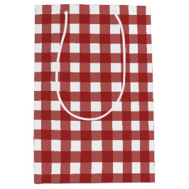 Red White Gingham Check Pset Medium Cadeauzakje