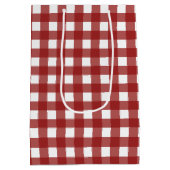 Red White Gingham Check Pset Medium Cadeauzakje (Achterkant)