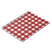 Red White Gingham Check Pset Notitieboek (Linkerzijde)
