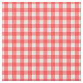 Red White Gingham Classic Check Patroon Stof (Close Up)