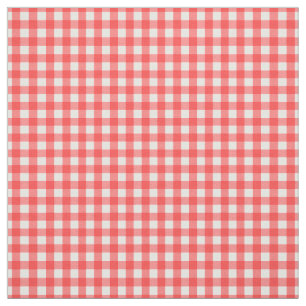 Red White Gingham Classic Check Patroon Stof
