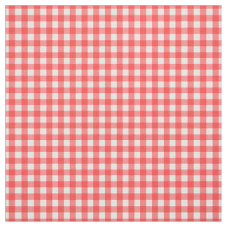 Red White Gingham Classic Check Patroon Stof
