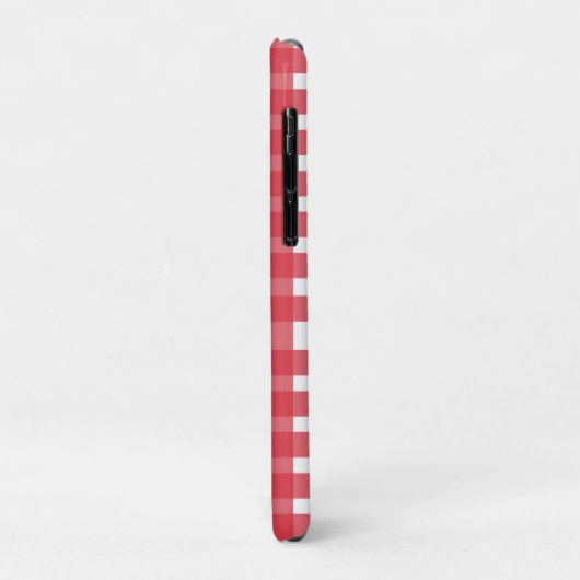 Red White Gingham, gepersonaliseerd Case-Mate iPhone Case (Achterkant/links)