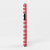 Red White Gingham, gepersonaliseerd Case-Mate iPhone Case (Achterkant/rechts)