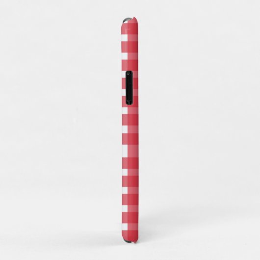 Red White Gingham, gepersonaliseerd Case-Mate iPhone Case (Achterkant/rechts)