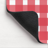 Red White Gingham, gepersonaliseerd Muismat (Hoek)