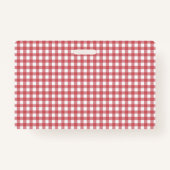 Red & White Gingham Name Badge (Achterkant)