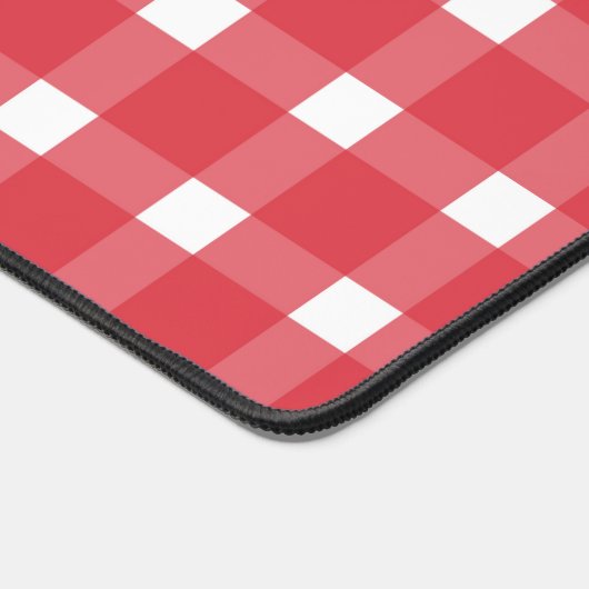 Red White Gingham Pattern Bureaumat (Hoek)