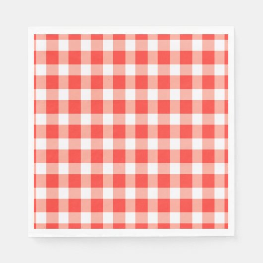 Red White Gingham Pattern Servet (Voorkant)