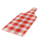 Red White Gingham Pattern Snijplank (Hoek)