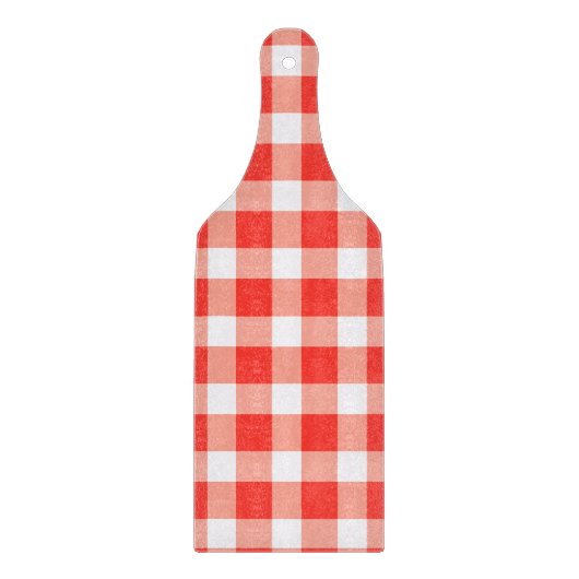 Red White Gingham Pattern Snijplank (Voorkant)