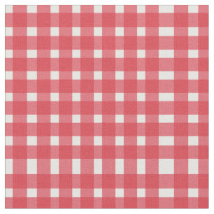 Red White Gingham Pattern Stof