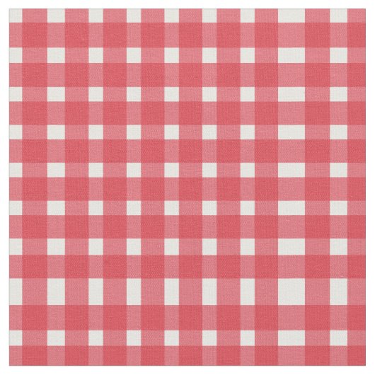 Red White Gingham Pattern Stof (Close Up)