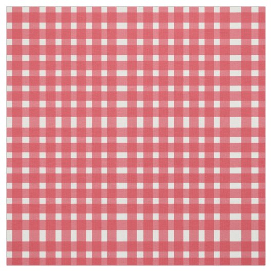 Red White Gingham Pattern Stof (Swatch)