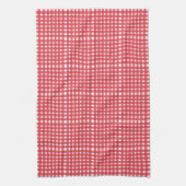 Red White Gingham Pattern Theedoek (Verticaal)