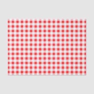 Red White Gingham Pattern Tissuepapier