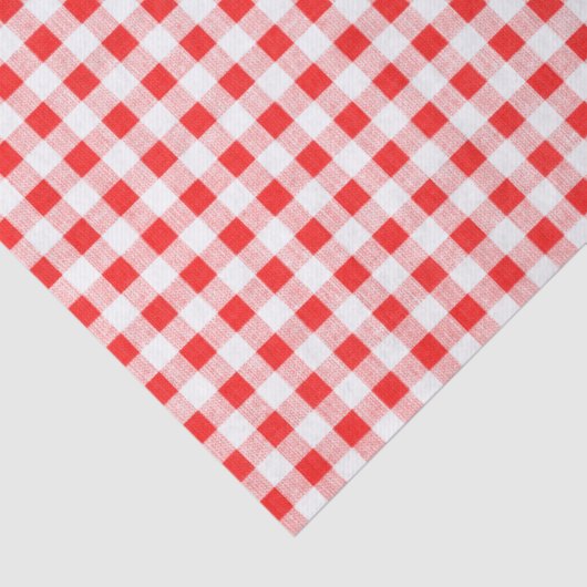 Red White Gingham Pattern Tissuepapier (Detail)