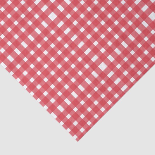 Red White Gingham Pattern Tissuepapier (Detail)