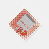 Red White Gingham Seafood Boil Servet (Hoek)