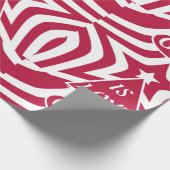 Red & White God Is Love - Christmas Scripture Star Cadeaupapier (Hoek)