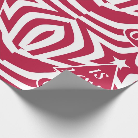 Red & White God Is Love - Christmas Scripture Star Cadeaupapier (Hoek)