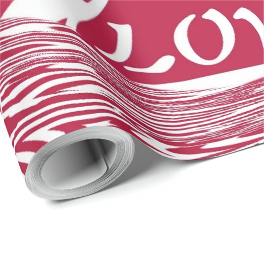 Red & White God Is Love Star Pattern Christmas  Cadeaupapier (Rol Hoek)