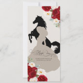 Red White Gold Blooms Papel Picado Charro Quince Kaart (Achterkant)