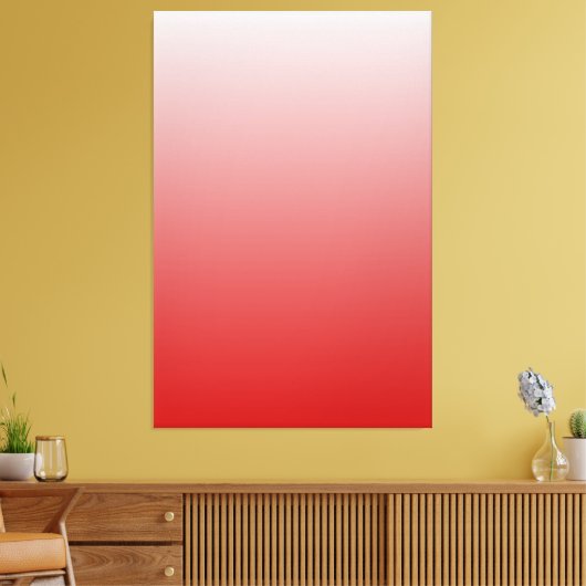 Red White Gradient Art Work Canvas Afdruk (Insitu (Woonkamer))