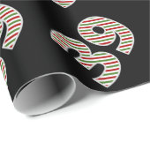 Red, White, Green "39" 39th Event op kerstdag Cadeaupapier (Rol Hoek)