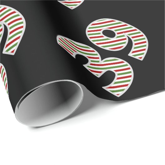 Red, White, Green "39" 39th Event op kerstdag Cadeaupapier (Rol Hoek)