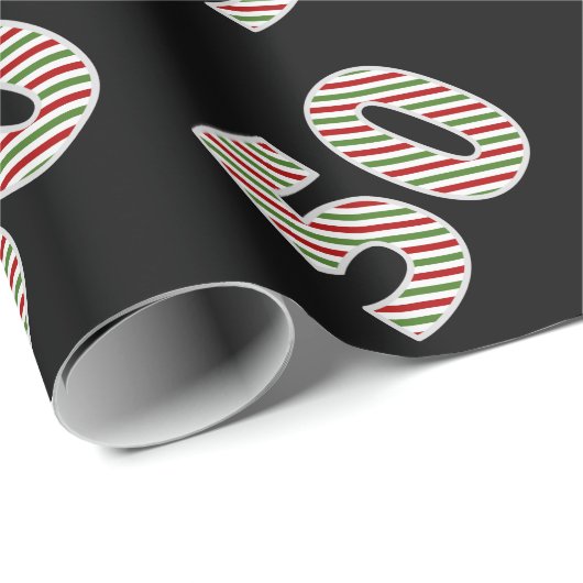 Red, White, Green "50" 50th Event op kerstdag Cadeaupapier (Rol Hoek)