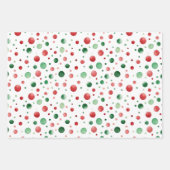 Red White Green Dots Birthday Inpakpapier Vel (Voorkant 2)