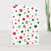 Red White Green Dots Birthday Kaart (Achterkant)