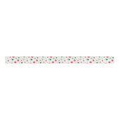 Red White Green Dots Christmas Grosgrain Lint (Voorkant)