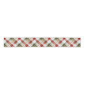Red White Green Plaid Stripes Christmas Grosgrain Lint (Voorkant)