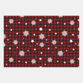 Red White Green Snowflake Christmas Holiday Inpakpapier Vel (Voorkant 3)