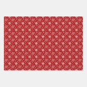 Red White Green Snowflake Christmas Holiday Inpakpapier Vel (Voorkant 2)