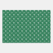 Red White Green Snowflake Christmas Holiday Inpakpapier Vel (Voorkant)