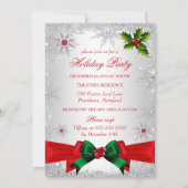 Red White Green Winter Wonderland Holiday Party Kaart (Voorkant)