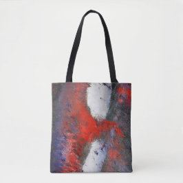 Red White Grey Abstracte Canvas tas