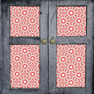 Red White Grey Etnic Boho Chic Geometric Tissuepapier