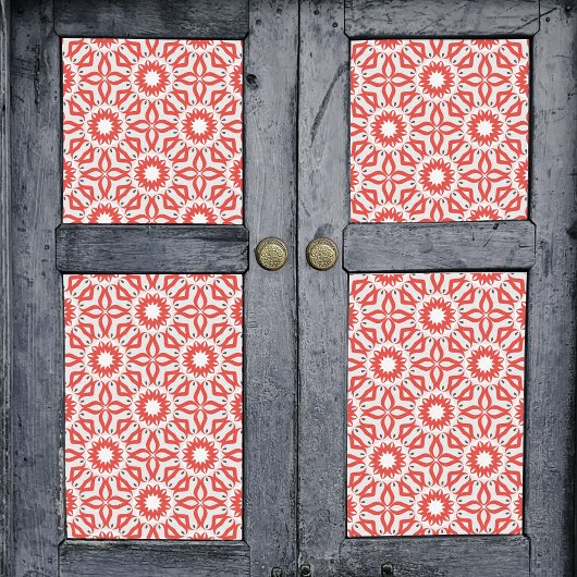 Red White Grey Etnic Boho Chic Geometric Tissuepapier