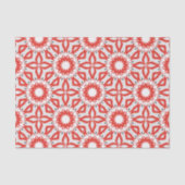 Red White Grey Etnic Boho Chic Geometric Tissuepapier (Voorkant)