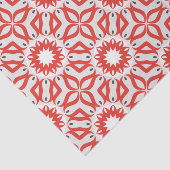 Red White Grey Etnic Boho Chic Geometric Tissuepapier (Detail)