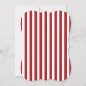 Red White Grey Nautical Wedding Invitation Kaart (Achterkant)
