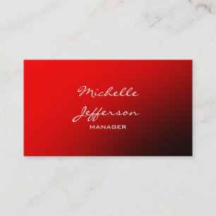 Red White Handwriting Script Manager Visitekaartje