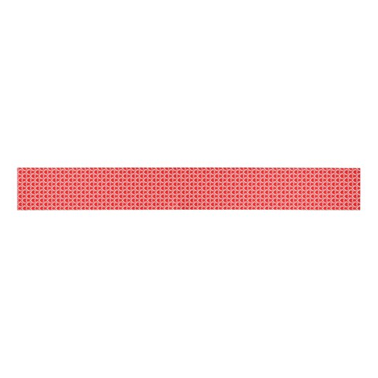 Red White Hearts Pattern Grosgrain Lint (Voorkant)