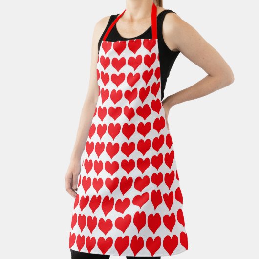 Red White Hearts Pattern Schort (Insitu)